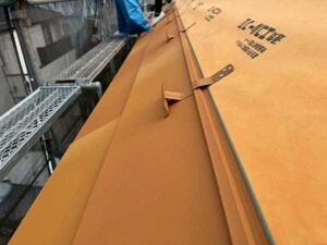 屋根材の施工